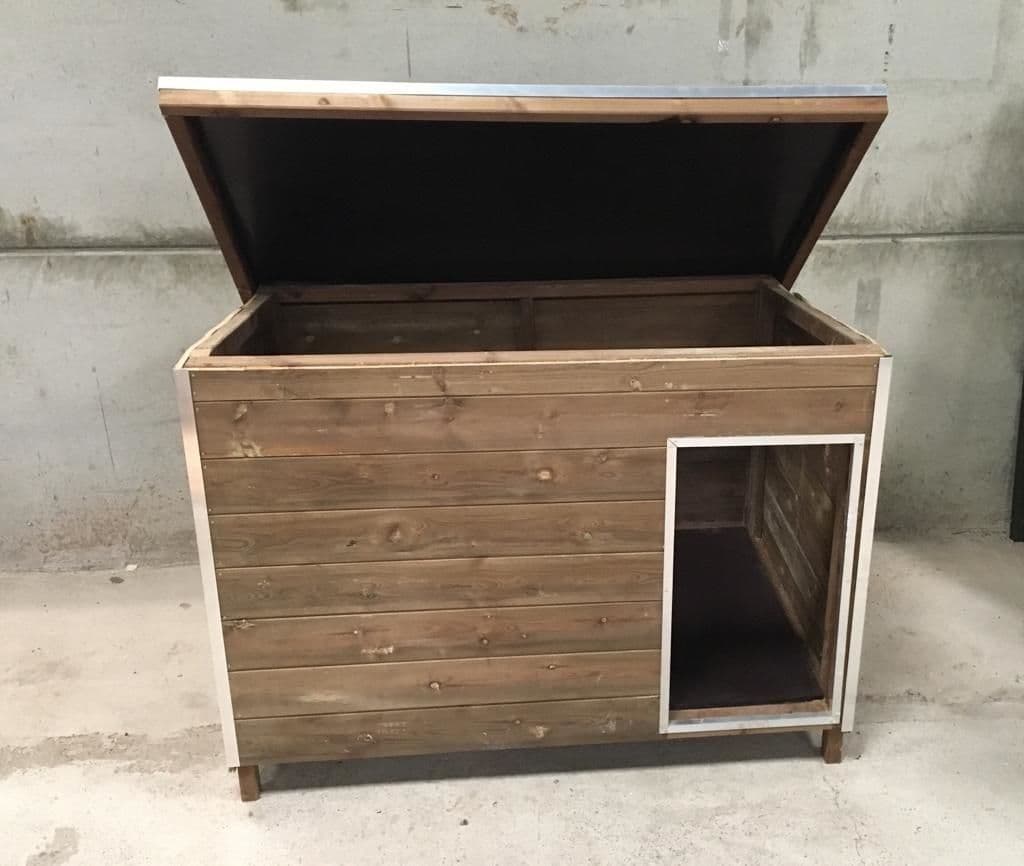CRUFTS LUXURY HEAVY DUTY INSULATED TANALISED WOODEN DOG KENNEL