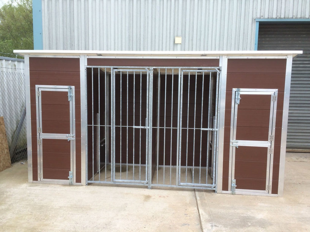 Double Plastic Kennel and Run