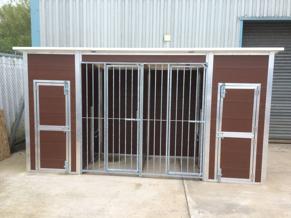 Double Plastic Kennel and Run